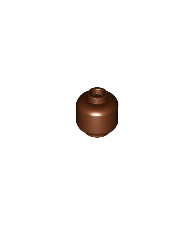 LEGO - Minifiguur-hoofd (egaal) - Reddish Brown | N