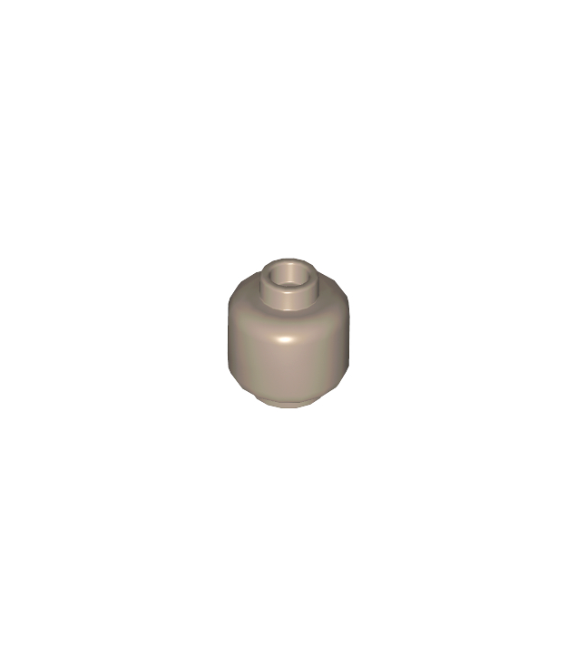 LEGO - Minifiguur-hoofd (egaal) - Dark Tan | N