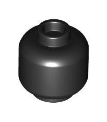 LEGO - Minifiguur-hoofd (egaal) - Black | N - Thumbnail