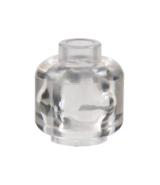 LEGO - Minifiguur-hoofd (egaal) - Trans-Clear | N