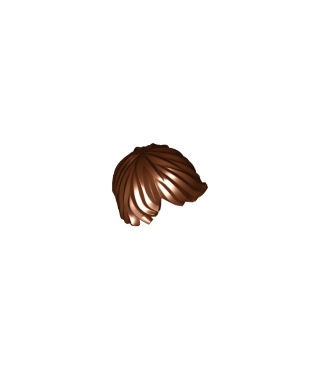 LEGO - Minifiguur-haar warrig met zijscheiding - Reddish Brown | N