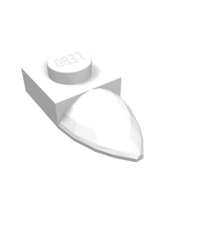 LEGO - Plaat, gemodificeerd 1 x 1 met horizontale tand - White | N