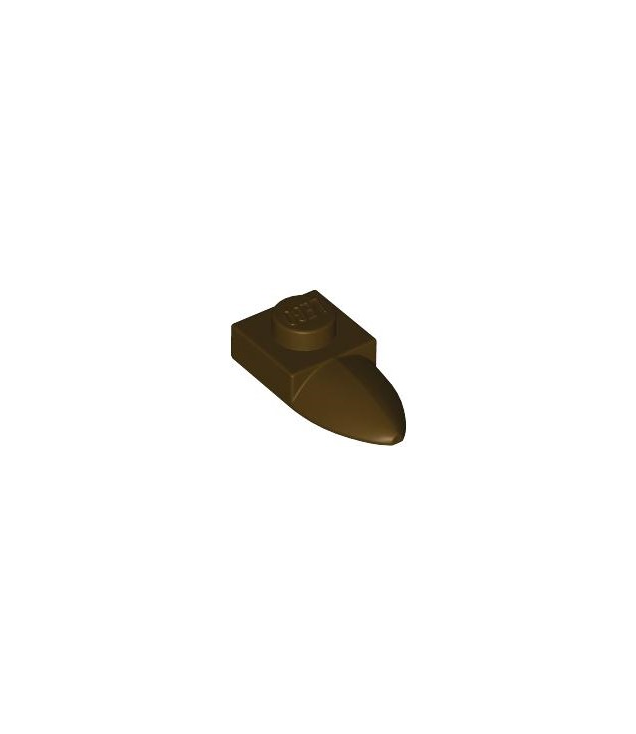 LEGO - Plaat, gemodificeerd 1 x 1 met horizontale tand - Dark Brown | N