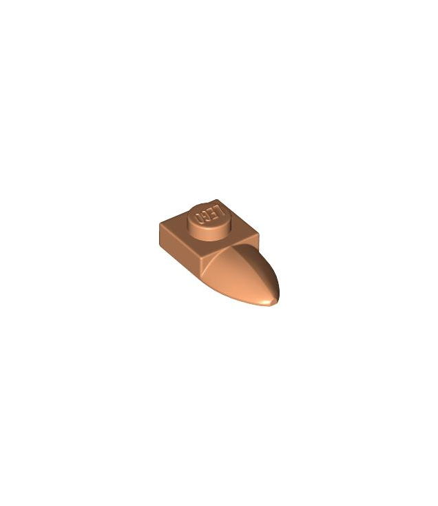 LEGO - Plaat, gemodificeerd 1 x 1 met horizontale tand - Nougat | N