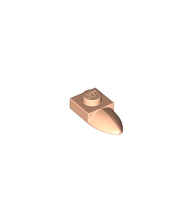 LEGO - Plaat, gemodificeerd 1 x 1 met horizontale tand - Light Nougat | N