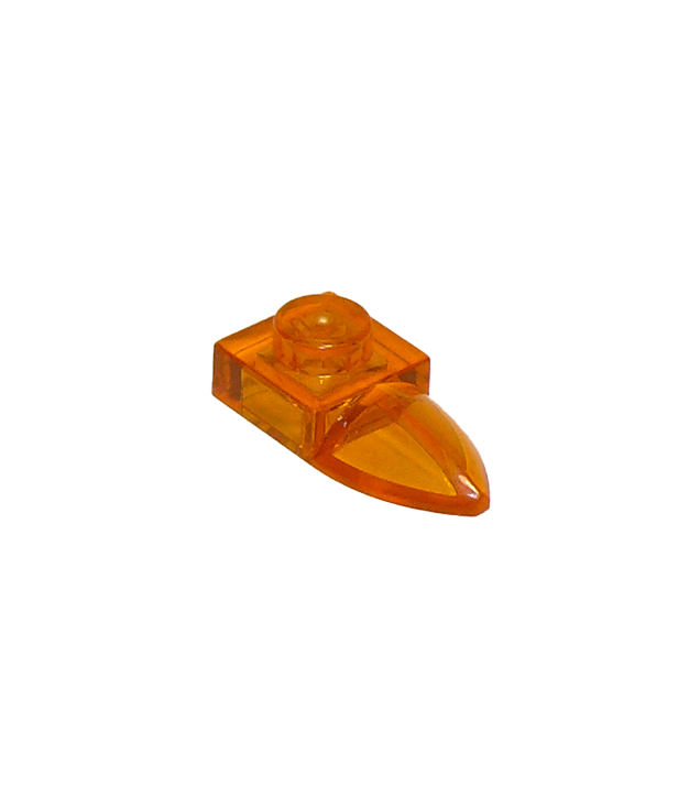 LEGO - Plaat, gemodificeerd 1 x 1 met horizontale tand - Trans-Orange | N