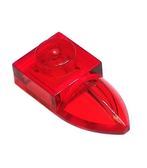 LEGO - Plaat, gemodificeerd 1 x 1 met horizontale tand - Trans-Red | N - Thumbnail