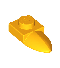 LEGO - Plaat, gemodificeerd 1 x 1 met horizontale tand - Bright Light Orange | N - Thumbnail