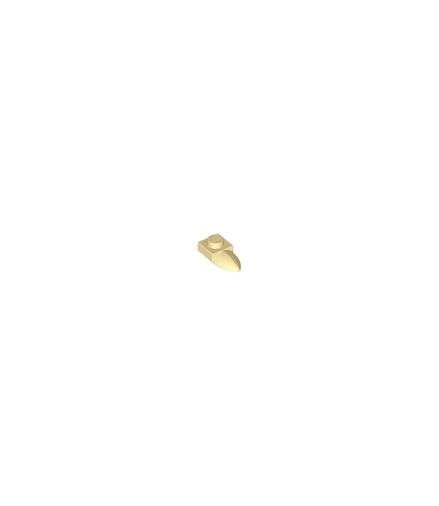 LEGO - Plaat, gemodificeerd 1 x 1 met horizontale tand - Tan | N