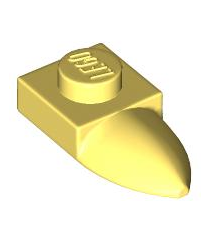 LEGO - Plaat, gemodificeerd 1 x 1 met horizontale tand - Bright Light Yellow | N - Thumbnail