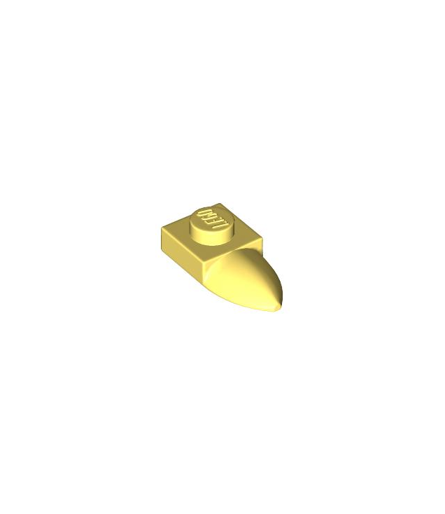 LEGO - Plaat, gemodificeerd 1 x 1 met horizontale tand - Bright Light Yellow | N