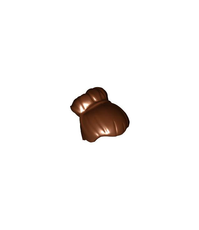 LEGO - Minifiguur-haar vrouw met grote hoge knot - Reddish Brown | N