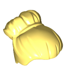 LEGO - Minifiguur-haar vrouw met grote hoge knot - Bright Light Yellow | N - Thumbnail