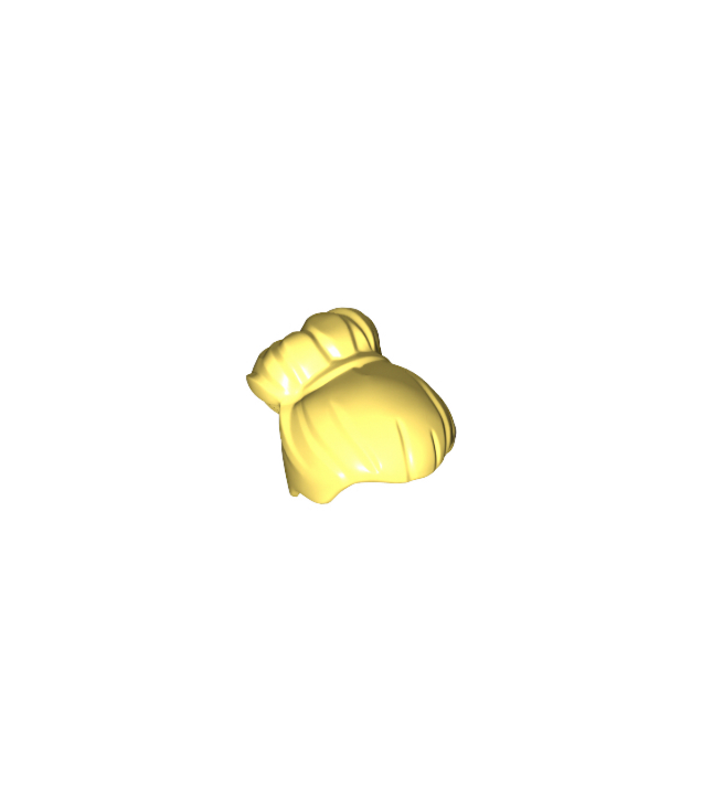 LEGO - Minifiguur-haar vrouw met grote hoge knot - Bright Light Yellow | N