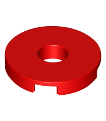 LEGO - Tegel, rond 2 x 2 met gat - Red | N - Thumbnail