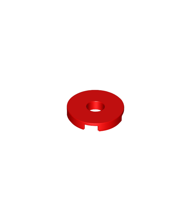 LEGO - Tegel, rond 2 x 2 met gat - Red | N