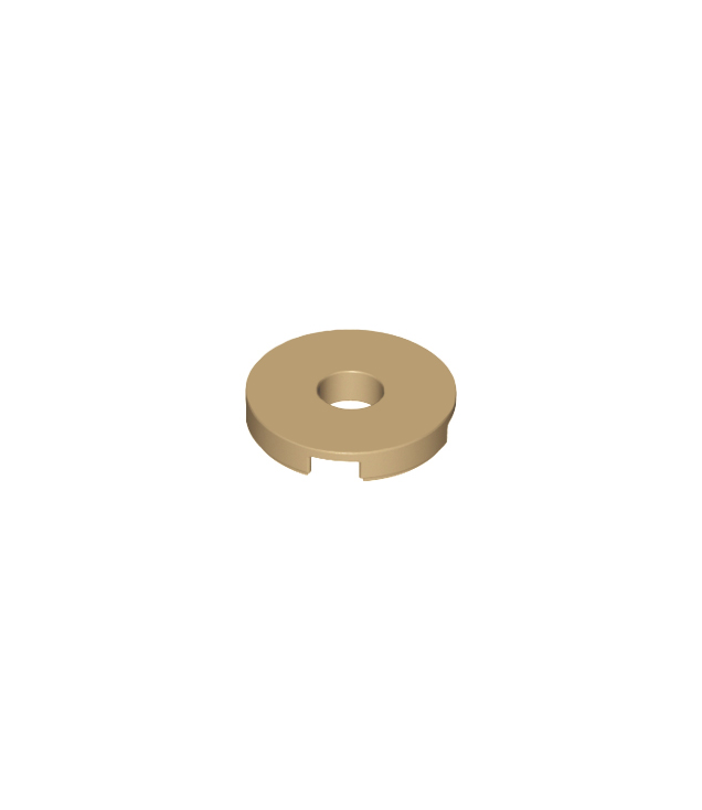 LEGO - Tegel, rond 2 x 2 met gat - Dark Tan | N