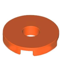 LEGO - Tegel, rond 2 x 2 met gat - Reddish Orange | N - Thumbnail