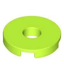 LEGO - Tegel, rond 2 x 2 met gat - Lime | N - Thumbnail