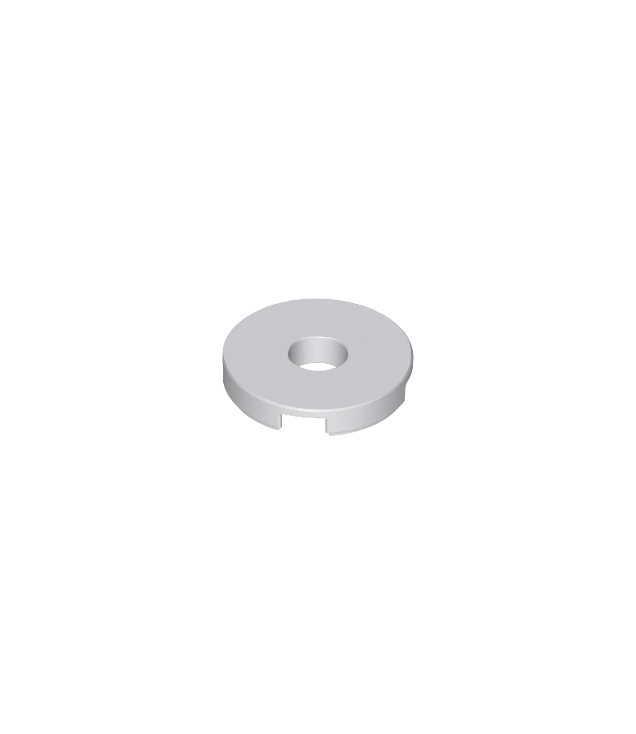LEGO - Tegel, rond 2 x 2 met gat - Light Bluish Gray | N