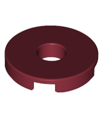 LEGO - Tegel, rond 2 x 2 met gat - Dark Red | N - Thumbnail