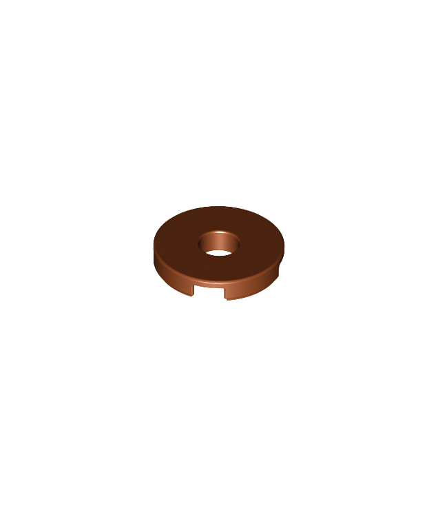LEGO - Tegel, rond 2 x 2 met gat - Reddish Brown | N