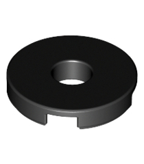 LEGO - Tegel, rond 2 x 2 met gat - Black | N - Thumbnail