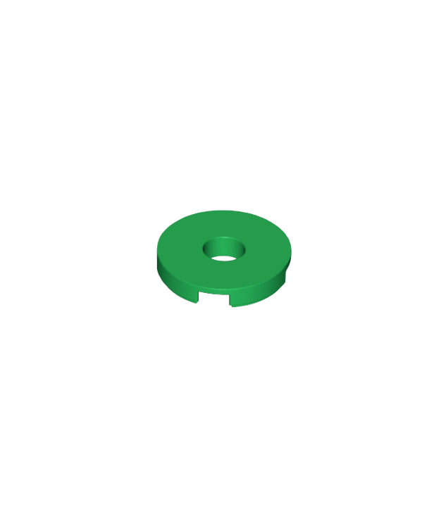 LEGO - Tegel, rond 2 x 2 met gat - Green | N