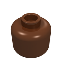 LEGO - Minifiguur-hoofd (egaal) – holle nop (3626c) - Reddish Brown | N - Thumbnail
