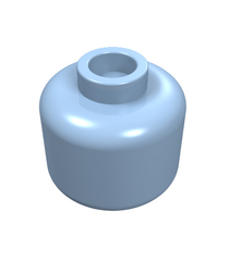 LEGO - Minifiguur-hoofd (egaal) – holle nop (3626c) - Bright Light Blue | N - Thumbnail