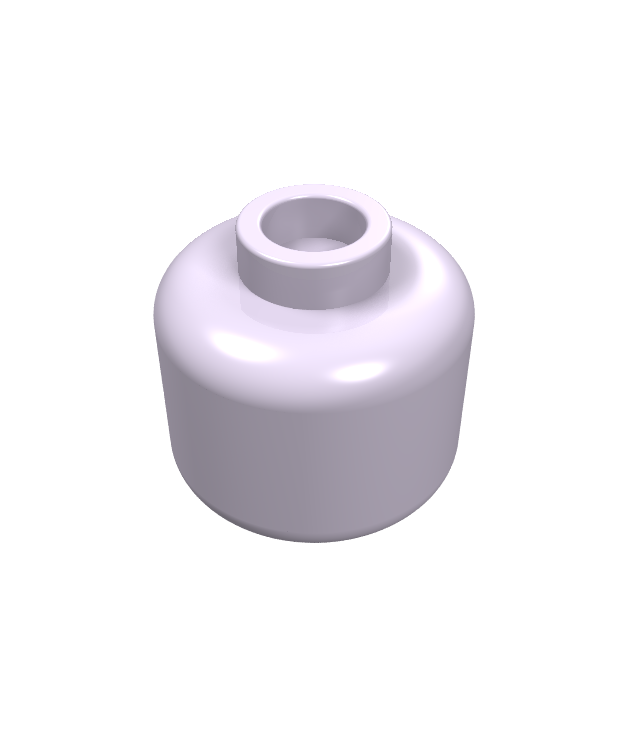 LEGO - Minifiguur-hoofd (egaal) – holle nop (3626c) - Lavender | N