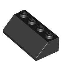 LEGO - Helling 45 graden 2 x 4 - Black | N - Thumbnail