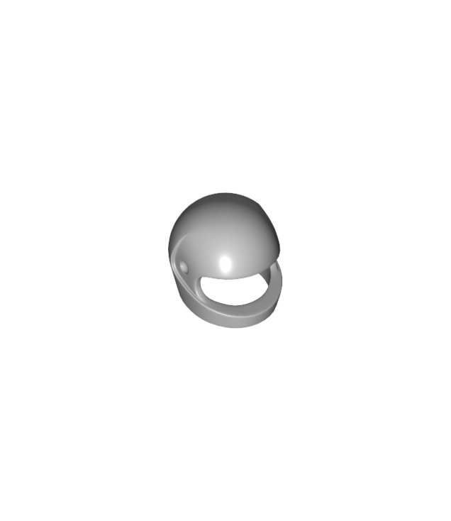 LEGO - Minifiguur-helm motorfiets (standaard) - Light Bluish Gray | N