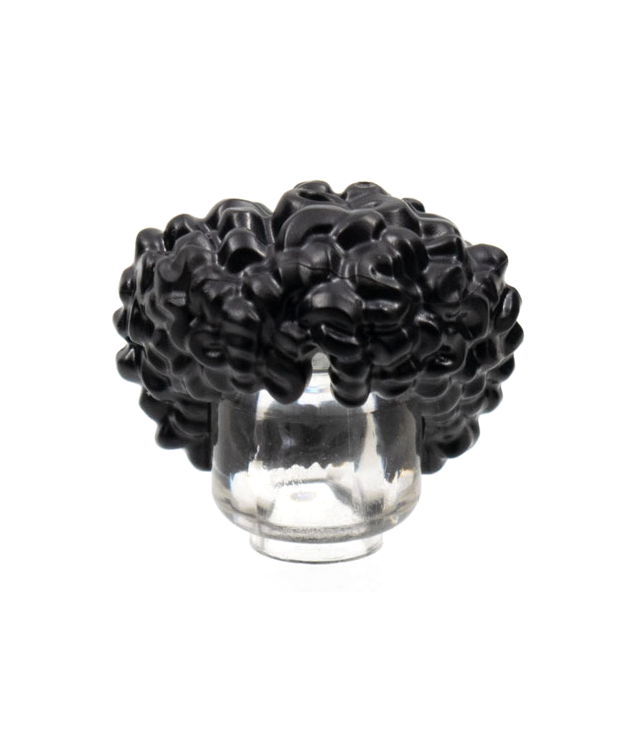 LEGO - Minifiguur-haar vol met kleine middenscheiding - Black | N