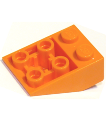 LEGO - Helling, omgekeerd 33 graden graden 3 x 2 met vlakke onderpen en verbindingen tussen noppen - Orange | N - Thumbnail