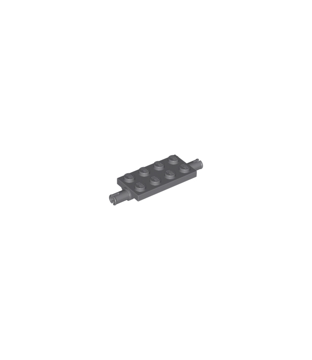 LEGO - Plaat, gemodificeerd 2 x 4 met pinnen en dunne schuine steunen - Dark Bluish Gray | N