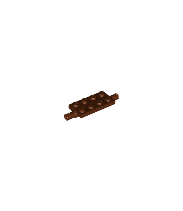 LEGO - Plaat, gemodificeerd 2 x 4 met pinnen en dunne schuine steunen - Reddish Brown | N