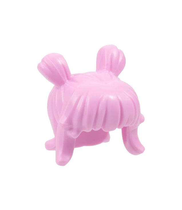 LEGO - Minifiguur-haar vrouw met dubbele knotten en dikke pony - Bright Pink | N