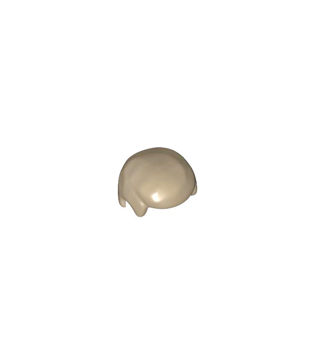 LEGO - Minifiguur-haar man glad - Dark Tan | N