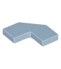 LEGO - Tegel, gemodificeerd facet 2 x 2 - Sand Blue | N - Thumbnail
