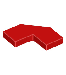 LEGO - Tegel, gemodificeerd facet 2 x 2 - Red | N - Thumbnail