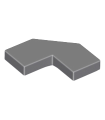 LEGO - Tegel, gemodificeerd facet 2 x 2 - Dark Bluish Gray | N - Thumbnail