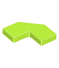 LEGO - Tegel, gemodificeerd facet 2 x 2 - Lime | N - Thumbnail