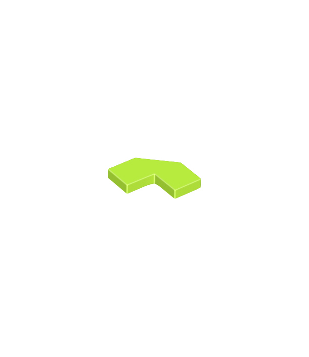 LEGO - Tegel, gemodificeerd facet 2 x 2 - Lime | N