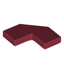 LEGO - Tegel, gemodificeerd facet 2 x 2 - Dark Red | N - Thumbnail