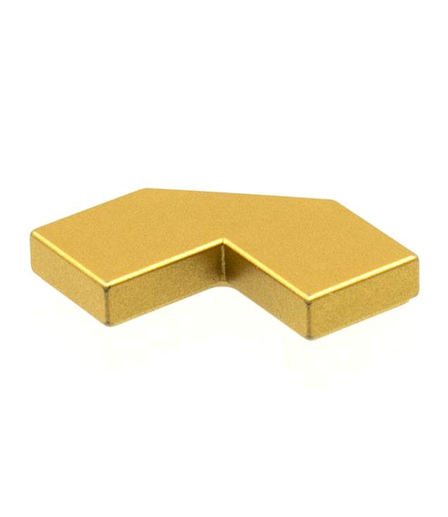 LEGO - Tegel, gemodificeerd facet 2 x 2 - Metallic Gold | N