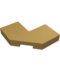 LEGO - Tegel, gemodificeerd facet 2 x 2 - Pearl Gold | N - Thumbnail