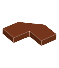 LEGO - Tegel, gemodificeerd facet 2 x 2 - Reddish Brown | N - Thumbnail