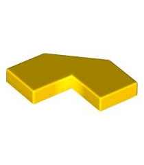 LEGO - Tegel, gemodificeerd facet 2 x 2 - Yellow | N - Thumbnail
