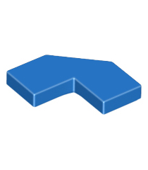 LEGO - Tegel, gemodificeerd facet 2 x 2 - Blue | N - Thumbnail